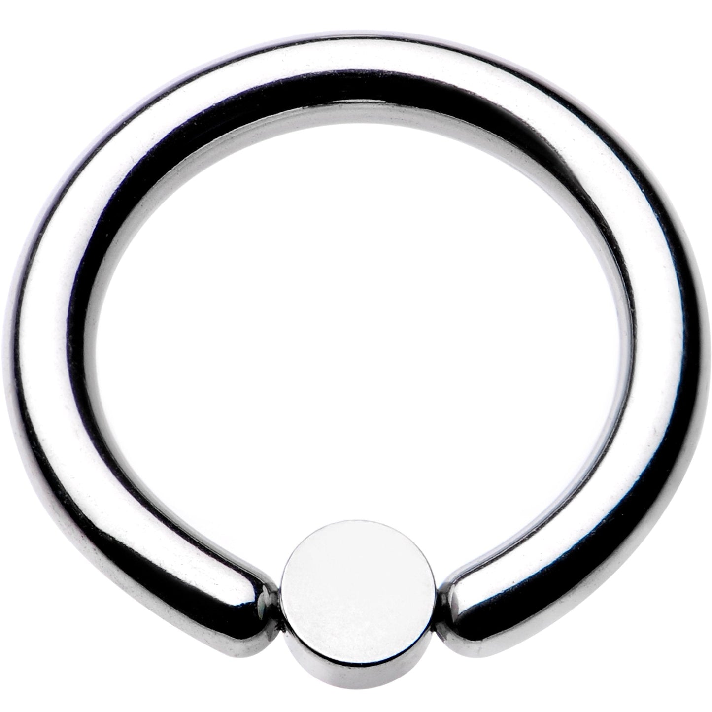 10G 1/2 Aqua Faux Opal 4mm Disc BCR Captive Ring