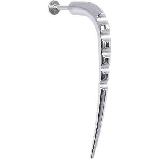 14G Stainless Steel CARVED HOOK Labret - 3/8