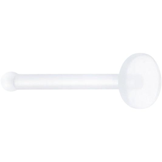 20G Clear Flat Bioplast Nose Retainer