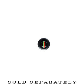 8G Acrylic Rasta Stripe Taper