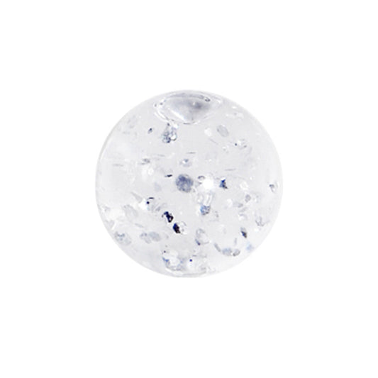 5mm Clear Glitter Acrylic Captive Bead Ring Replacement Ball