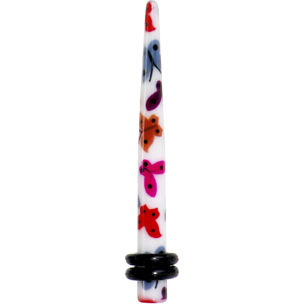 6G Multi Color Butterfly Acrylic Ear Taper