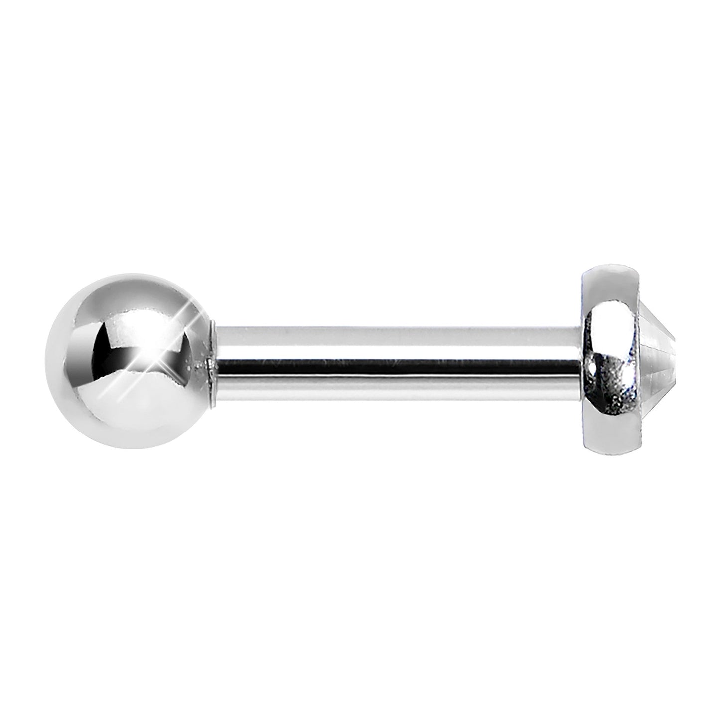 3mm Clear Gem Tragus Cartilage Barbell Earring