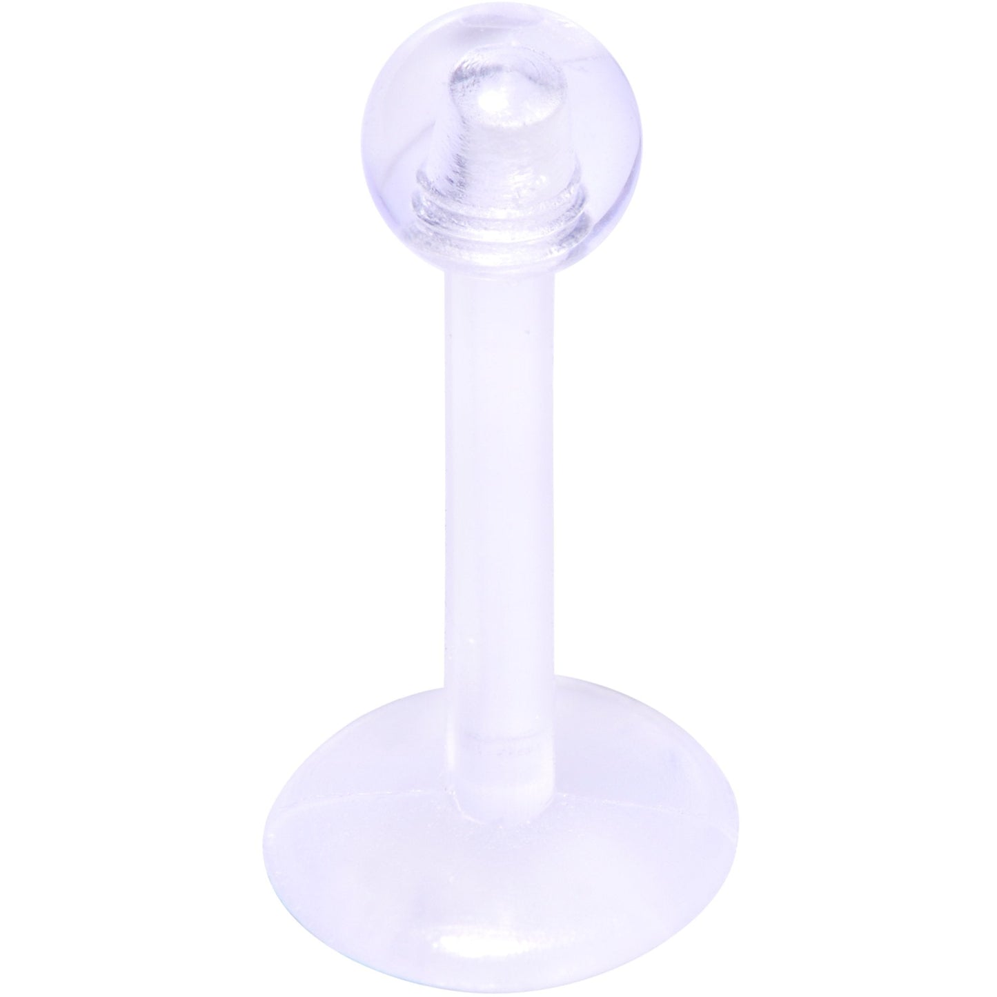 16G 5/16 Clear Flexible Bioplast Labret Monroe Tragus Retainer