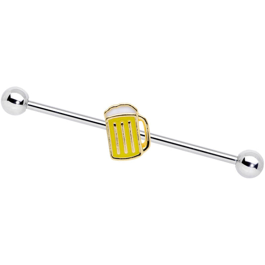 14G St Patricks Day Frosty Beer Mug Barbell Industrial 38mm