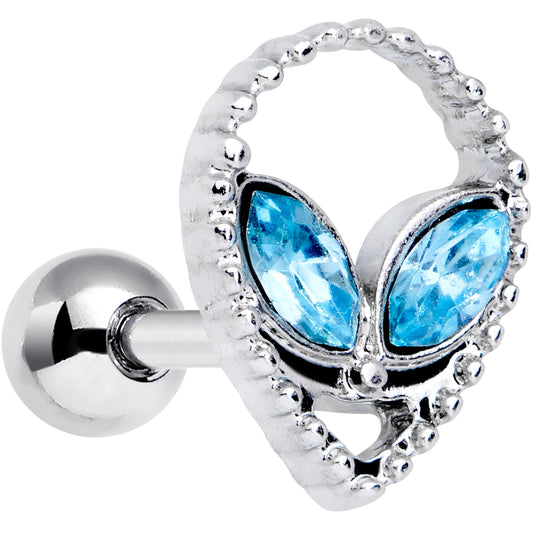 16G 1/4 Aqua Gem Alien Cartilage Tragus