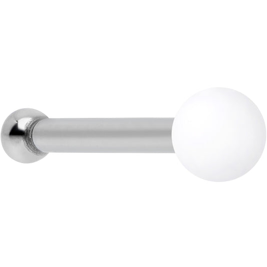 20G 1/4 White Matte 2mm Nose Bone
