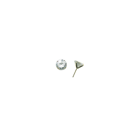 14k Yellow Gold 1.90 ct Cubic Zirconia Round Earrings