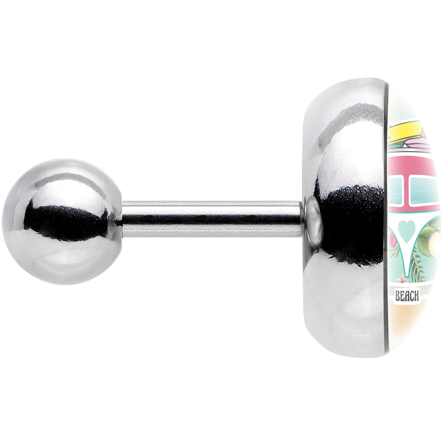 16G 1/4 Tropical Beach Cruiser Tragus Cartilage Earring