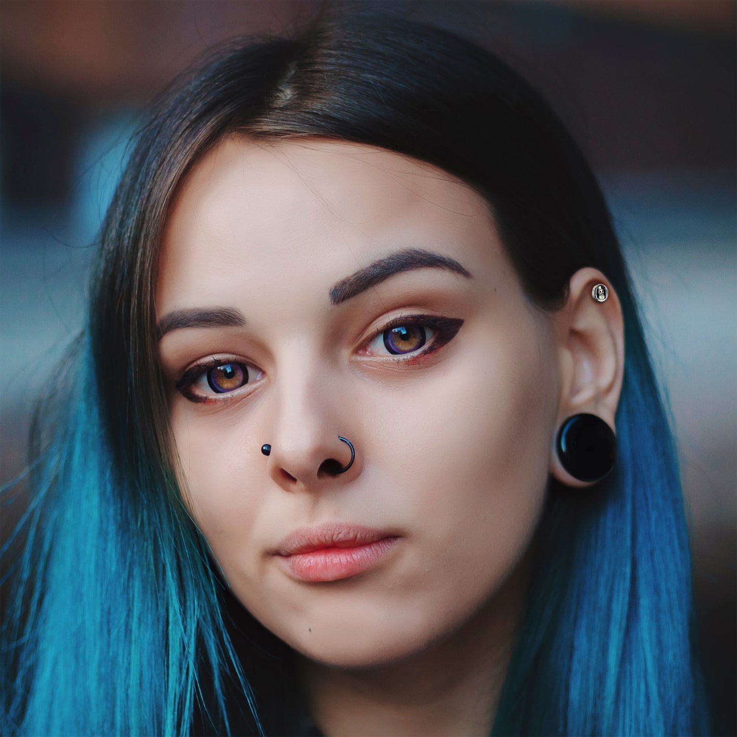 Christmas Holiday Spooky Snowman Tragus Cartilage Earring by Onyx O
