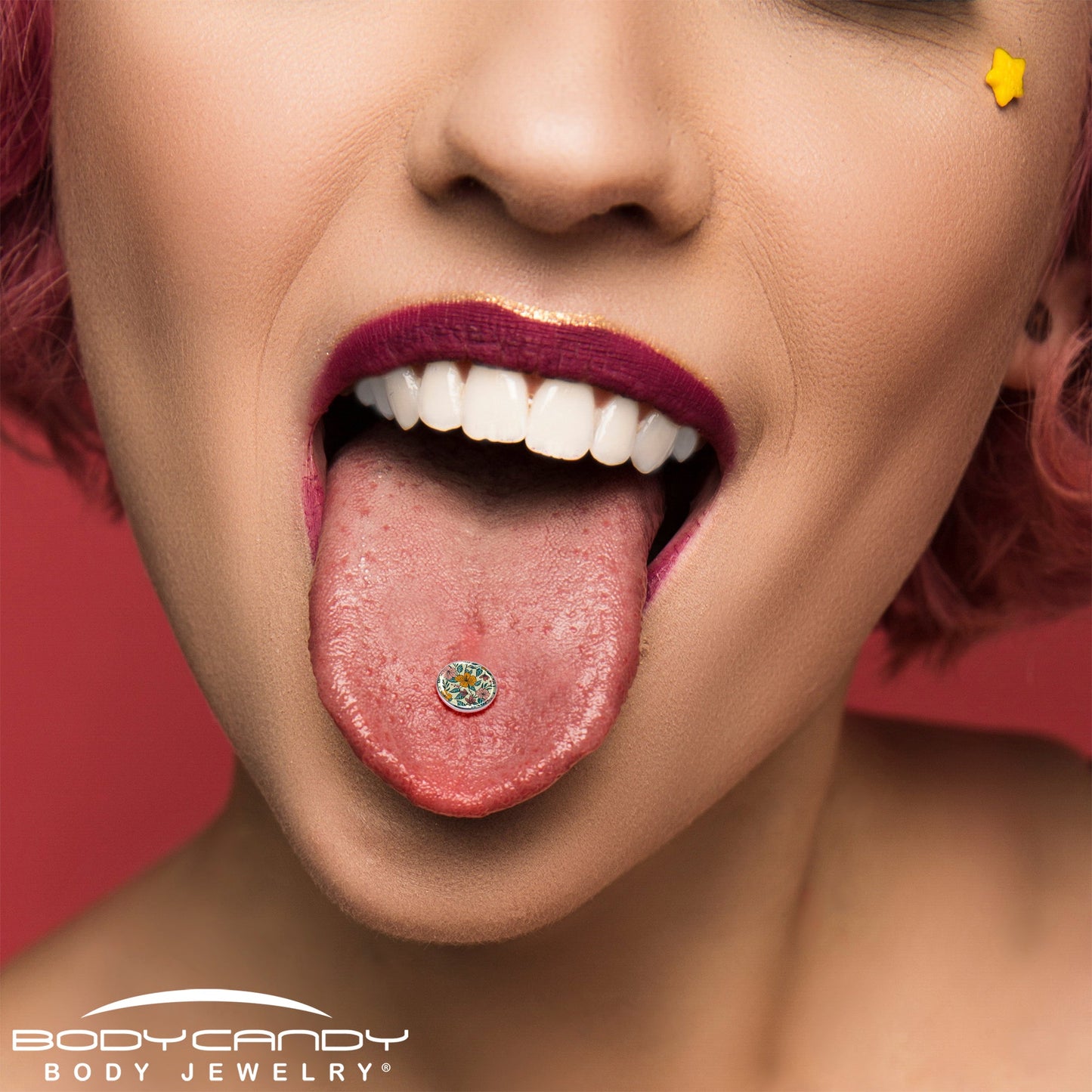 Blossom Creation Wildflower Flowers Barbell Tongue Ring by Onyx O