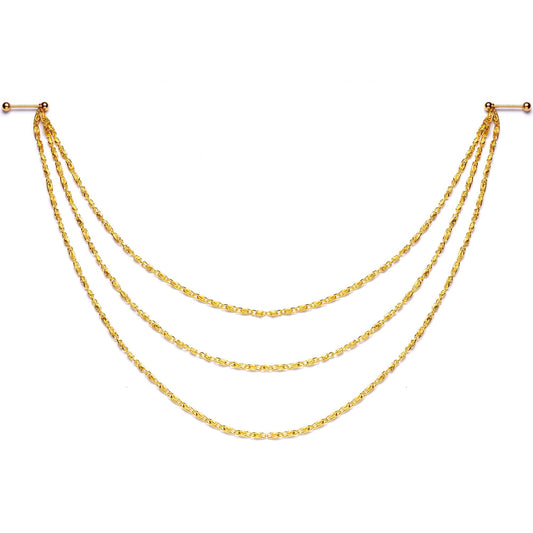 5/8 Handcrafted Electro Plated Debutante Dangle Nipple Chain
