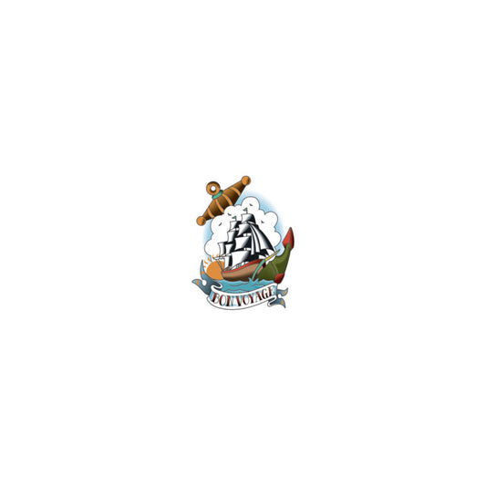 BON VOYAGE Temporary Tattoo 2.5x3.5