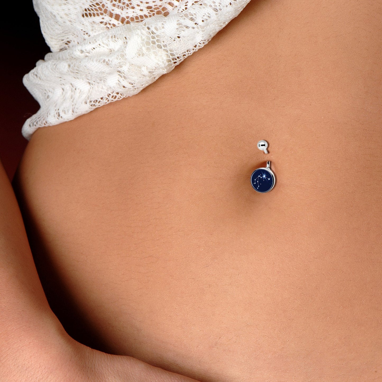 Zodiac Constellation Aquarius Belly Ring